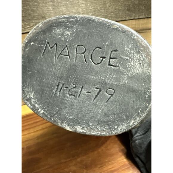 VTG 3D Ceramic Elk Wilderness Nature Scene Vase 8.5x6.5 Hand painted - Picture 7 of 7